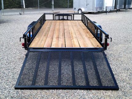 6x16 Tandem Axle Utility Trailer with 7K Pipe Top
